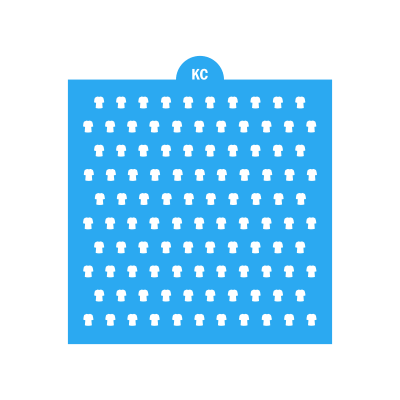 Football Jersey Sprinkles Stencil | 3D Printed, Cookie, Cake, & Cupcake, Decorating Stencils