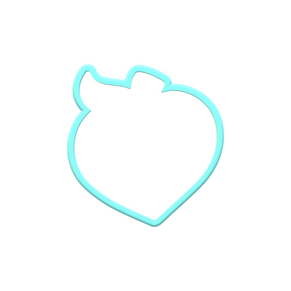 Peach Cookie Cutters | With Imprint Cutter Option