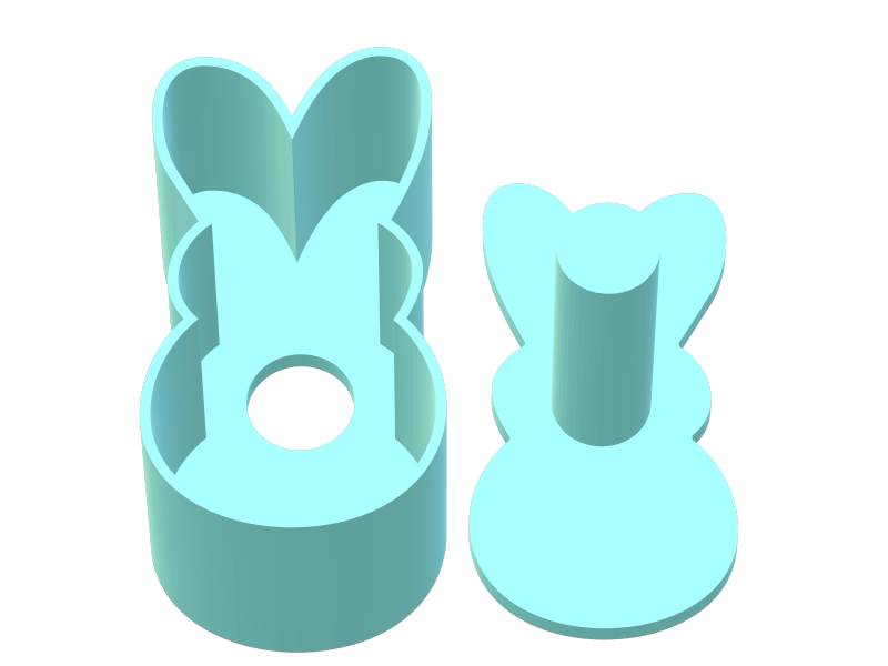 Standard Peeps Bunny Cake Pop Mold with 9in Tray | Digital Download STL File