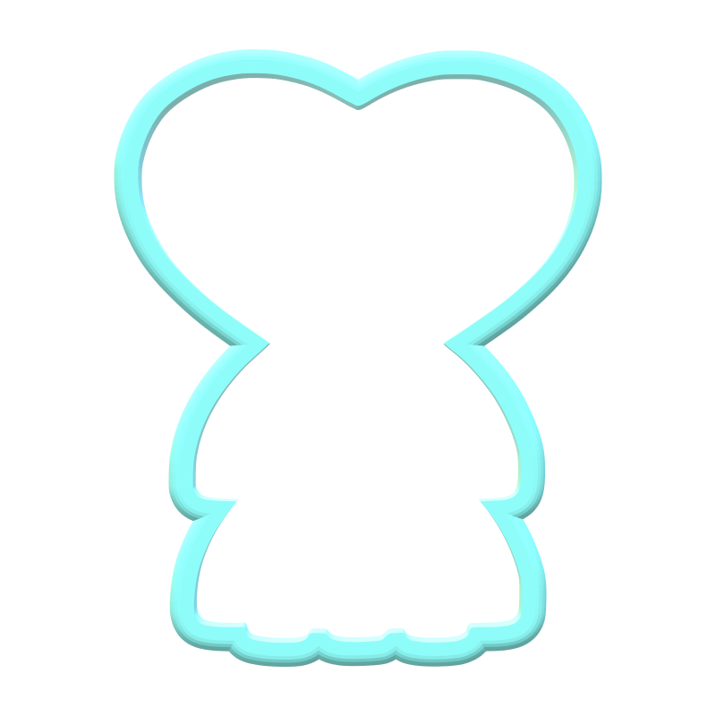 Heart Tassel Cookie Cutters | With Imprint Cutter Option