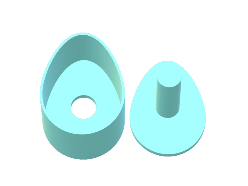 Standard Easter Egg Cake Pop Mold with 9in Tray | Digital Download STL File