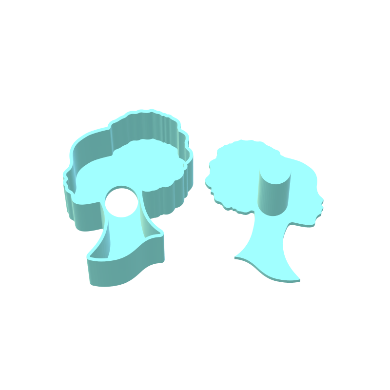 Doll Silhouette Cake Pop Mold | Digital Download STL File