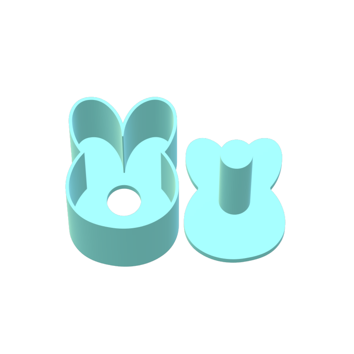 Standard Bunny Cake Pop Mold with 9in Tray | Digital Download STL File