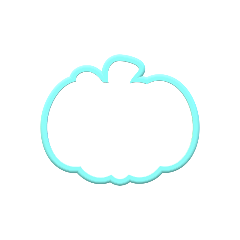 Fall Pumpkin with Floral leaves Cookie Cutters