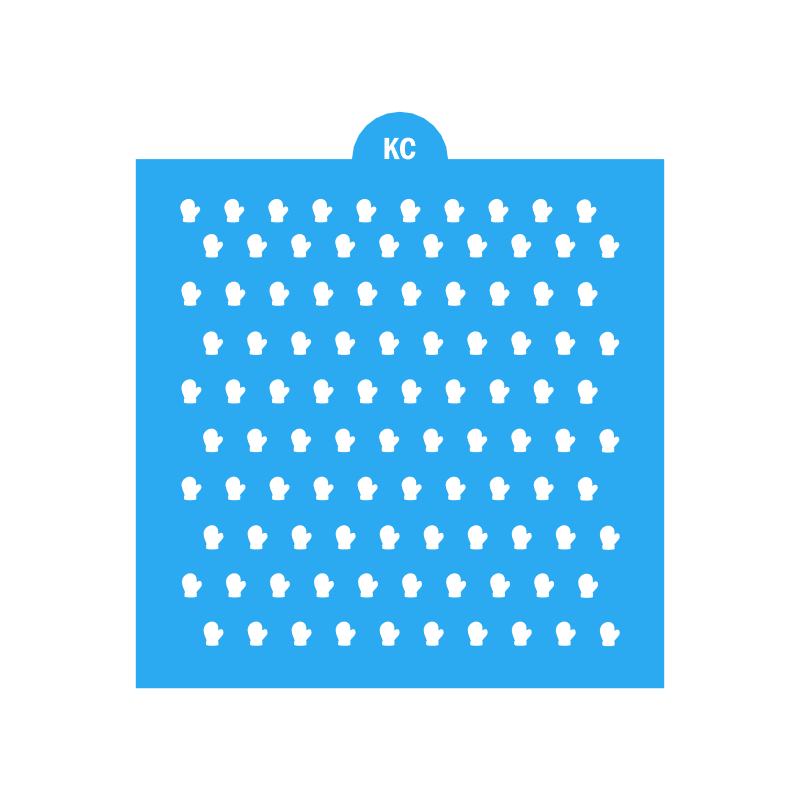 Mitten Stencil Sprinkles Stencil | 3D Printed, Cookie, Cake, & Cupcake, Decorating Stencils
