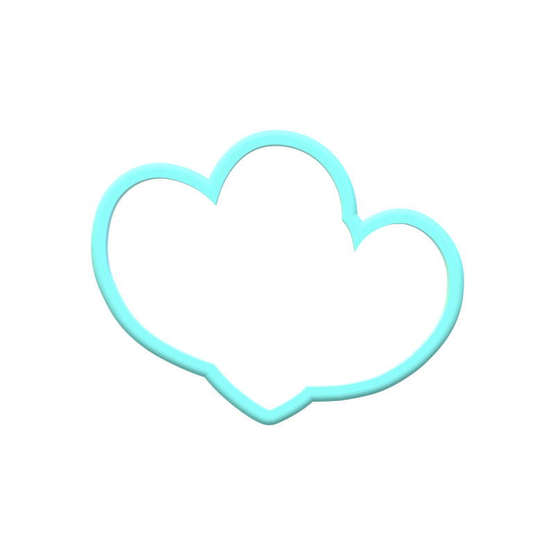 3-Hearts Cookie Cutters | With Imprint Cutter Option