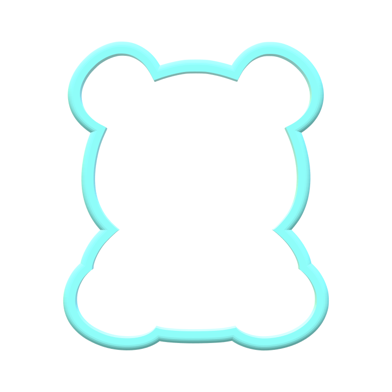 Pink Polar Bear Cookie Cutter | STL File