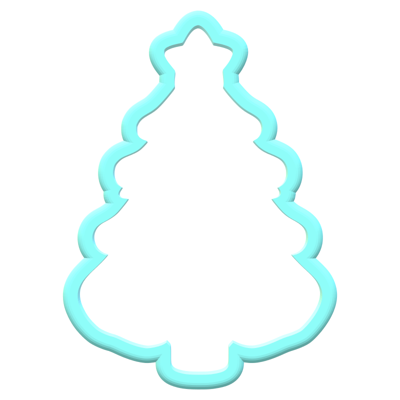 Kawaii Christmas Tree Cookie Cutters
