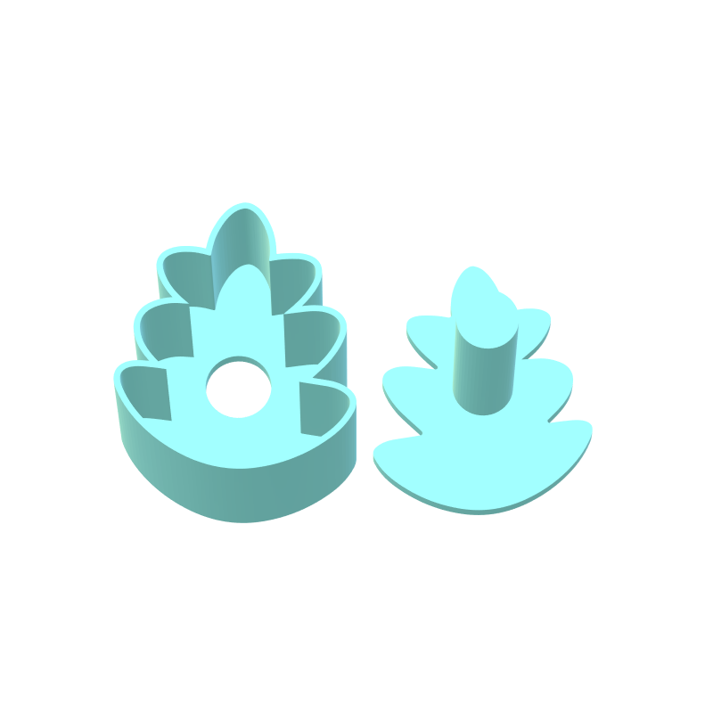 Fall Leaves Cake Pop Mold | Digital Download STL File
