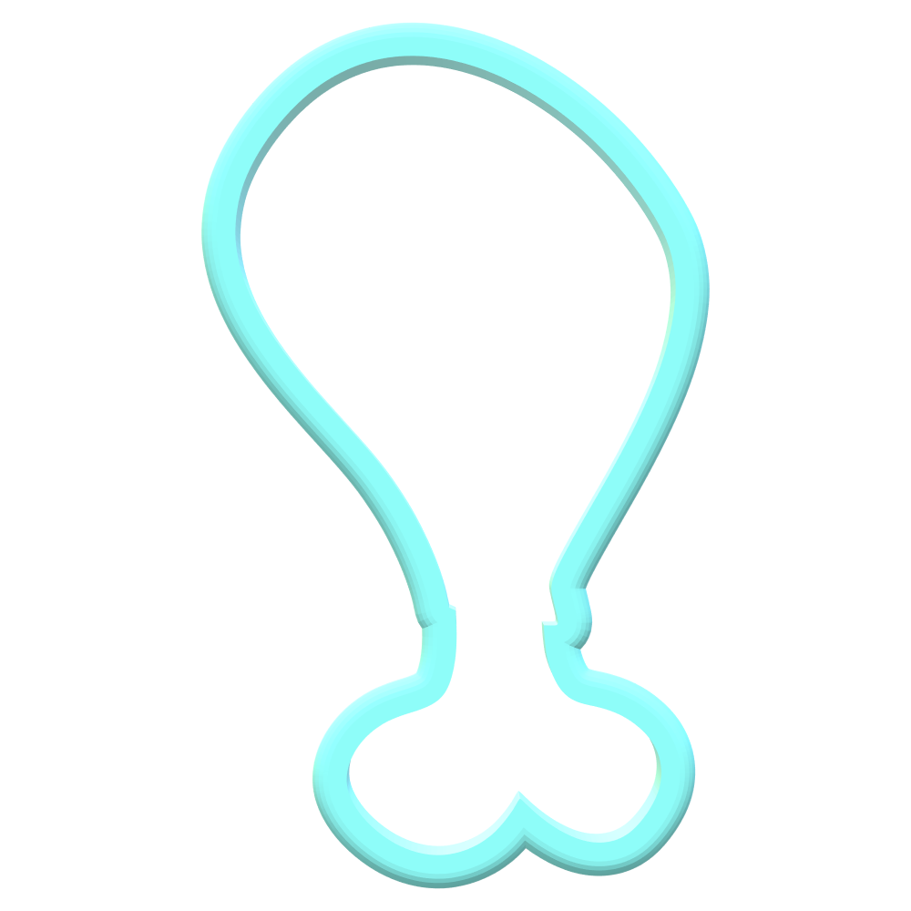 Turkey Leg Cookie Cutter | STL File