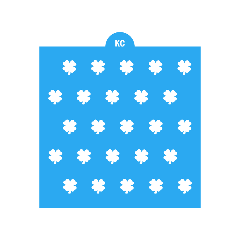 Clover Sprinkles Stencil | Laser or 3D Printed, Decorating Stencils | Digital Download STL & SVG Files