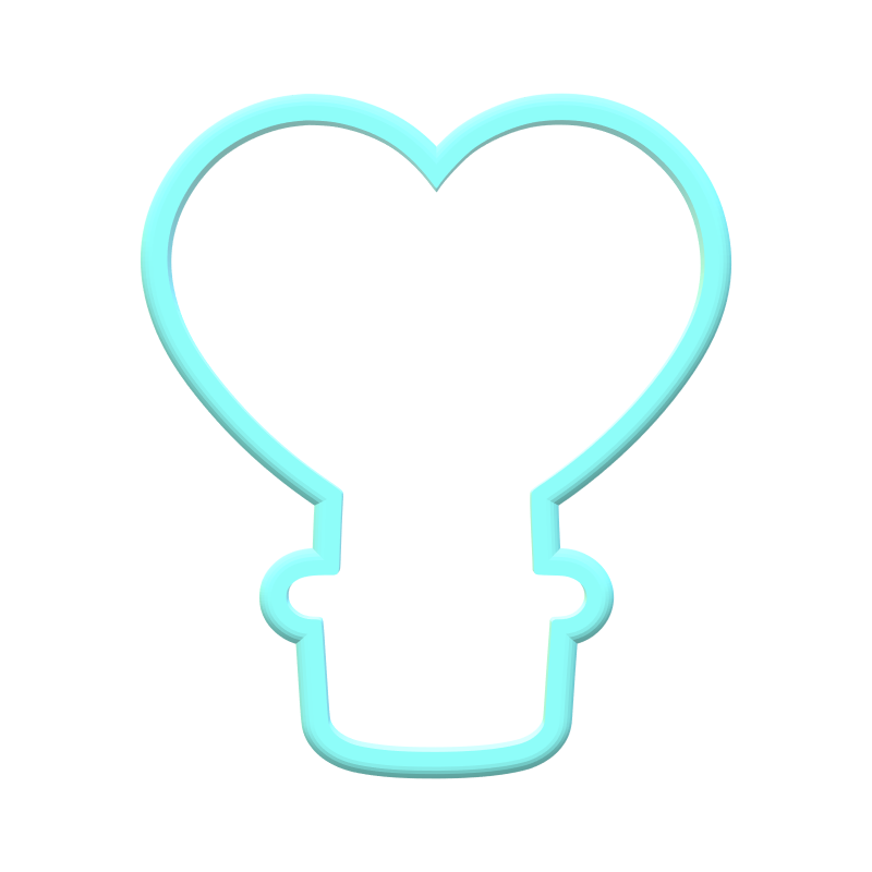 Heart Air Balloon Cookie Cutters
