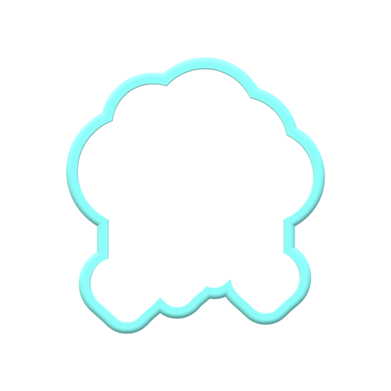 Cloud with Hanging Hearts Cookie Cutters | Standard & Imprint Cutters Included | STL Files