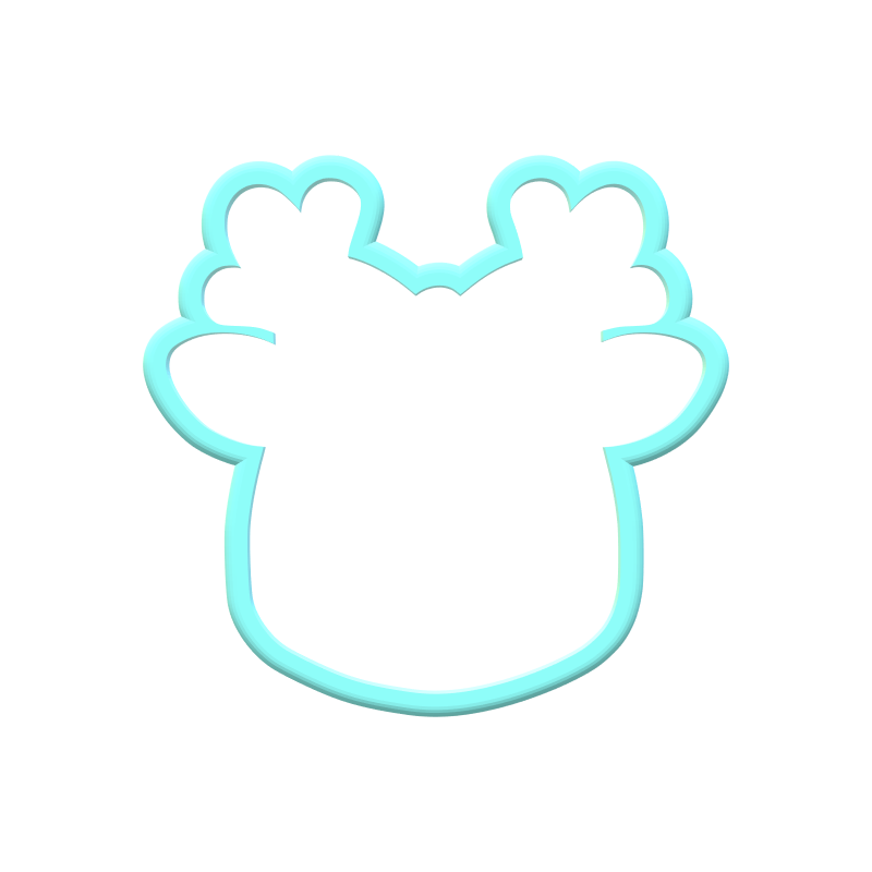 Pink Reindeer Girl Cookie Cutter | STL File