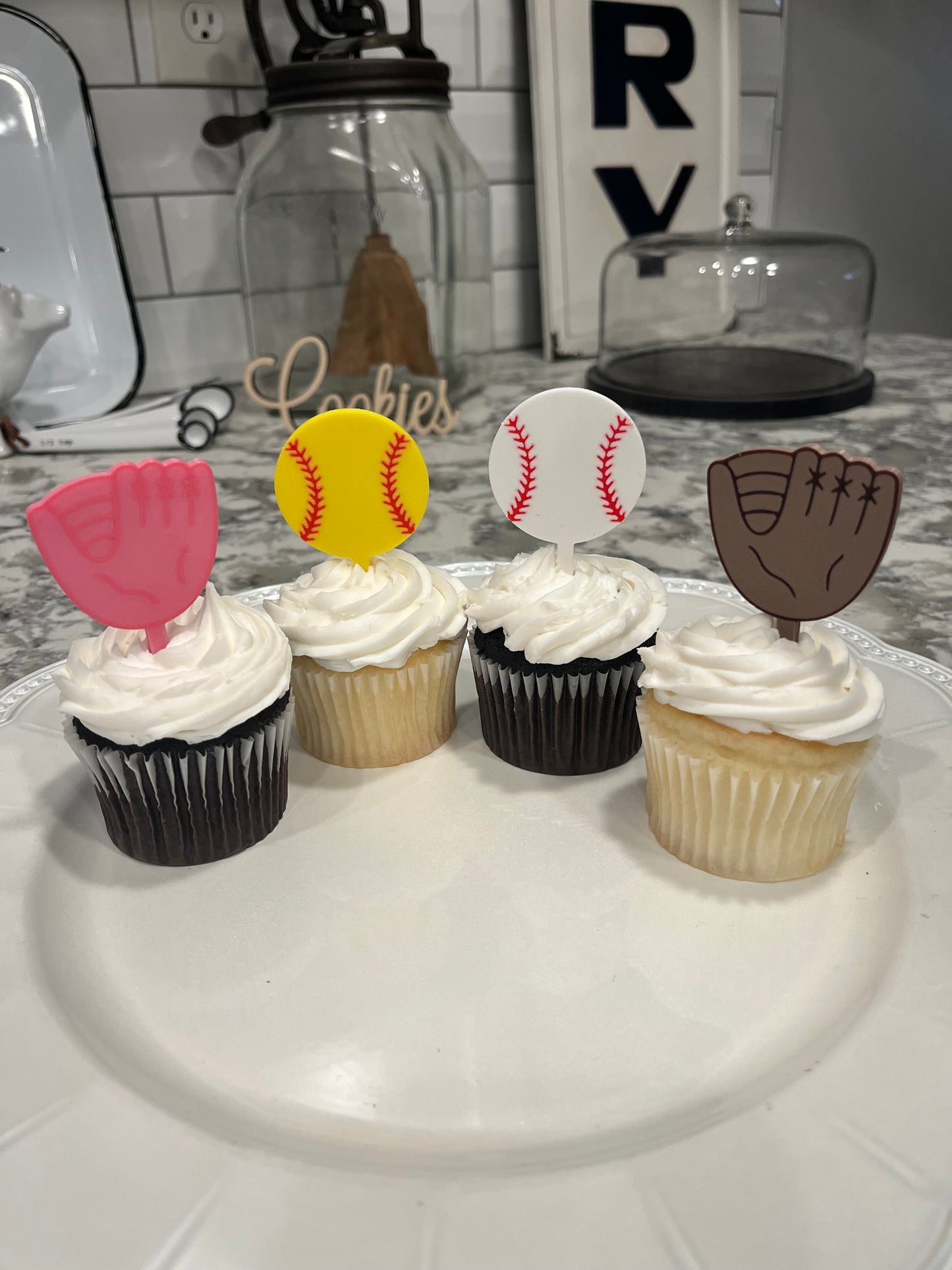 Baseball Cupcake Toppers