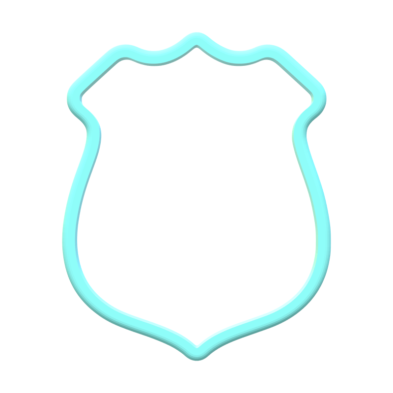 Police Badge Cutter with Stamp Option
