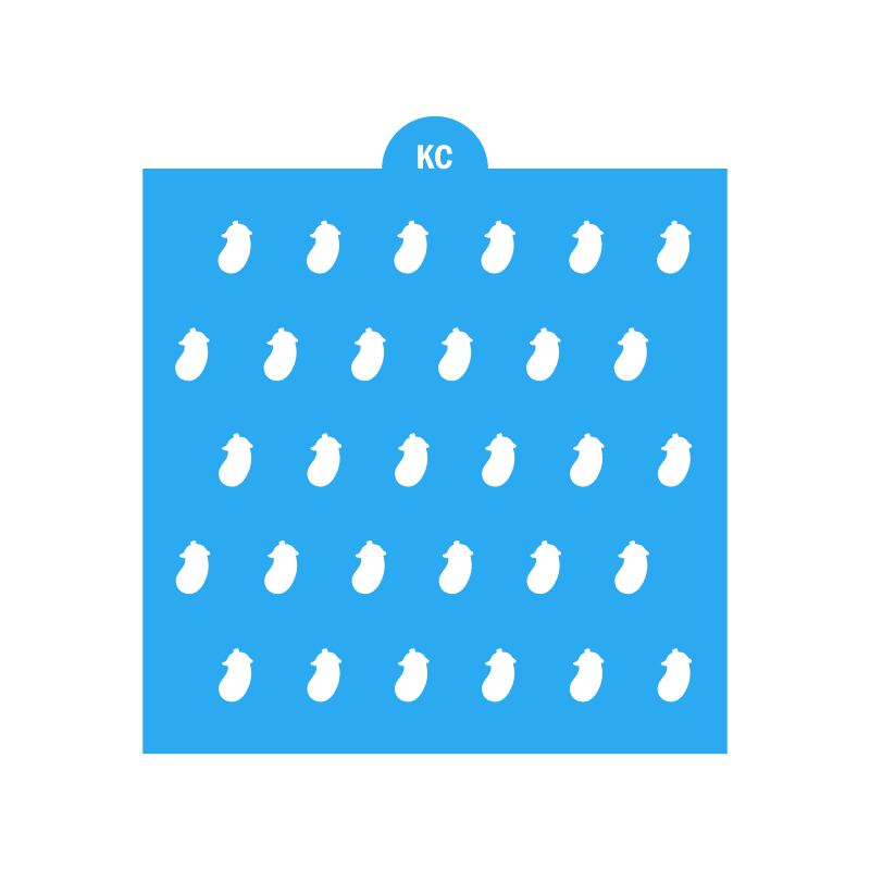 Eggplant Sprinkles Stencil | Laser or 3D Printed, Decorating Stencils | Digital Download STL & SVG Files