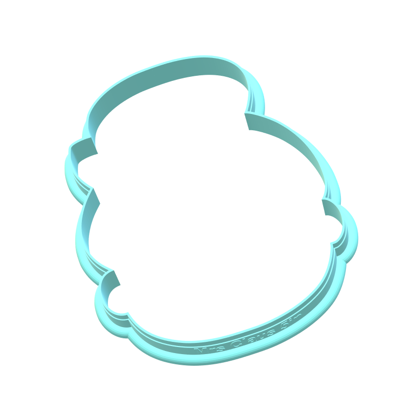 Pink Mrs Claus Cookie Cutter | STL File