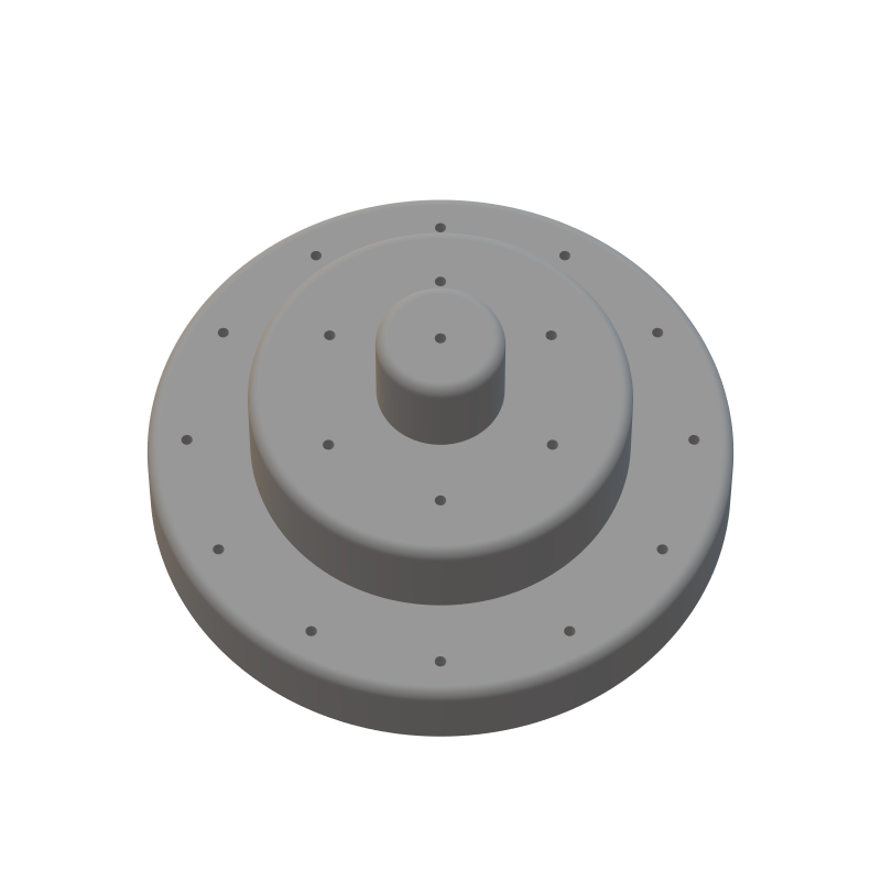 Round 3-Tier Cake Pop Display Stand with 19 Holes | Digital Download STL File
