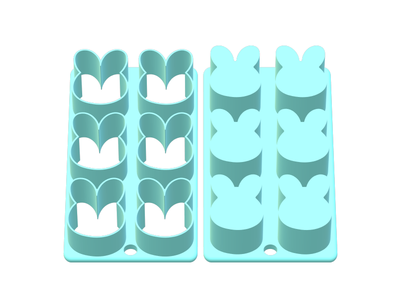 Standard Bunny Cake Pop Mold with 9in Tray | Digital Download STL File