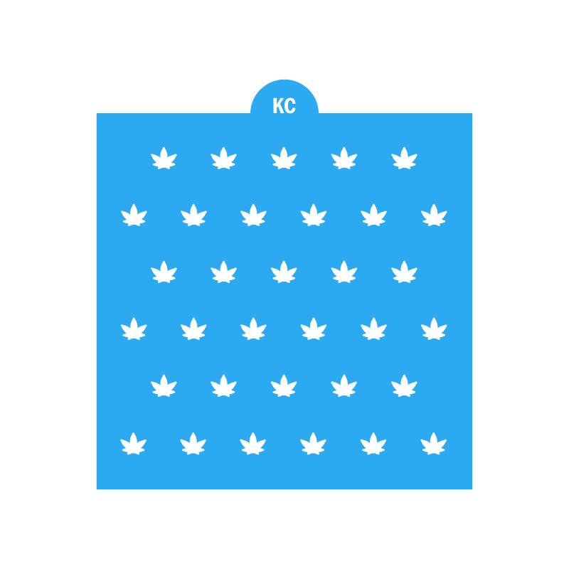 Bud Leaf Sprinkles Stencil | 3D Printed, Cookie, Cake, & Cupcake, Decorating Stencils