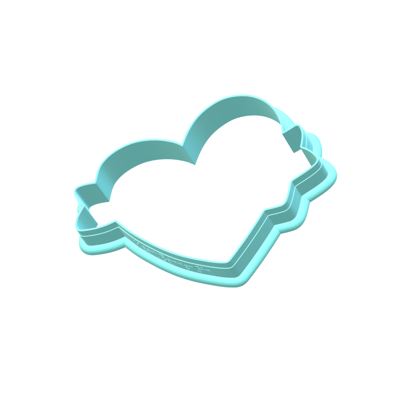 Heart Banner Cookie Cutters | With Imprint Cutter Option