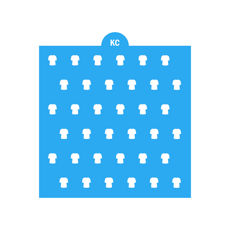 Football Jersey Sprinkles Stencil | 3D Printed, Cookie, Cake, & Cupcake, Decorating Stencils