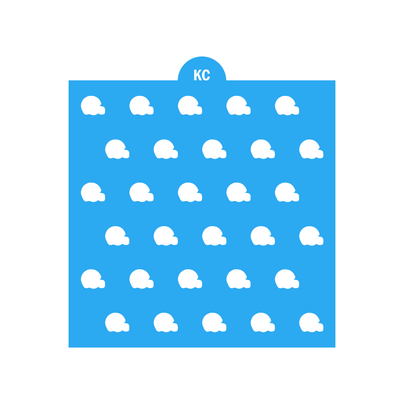 Football Helmet Sprinkles Stencil | 3D Printed, Cookie, Cake, & Cupcake, Decorating Stencils