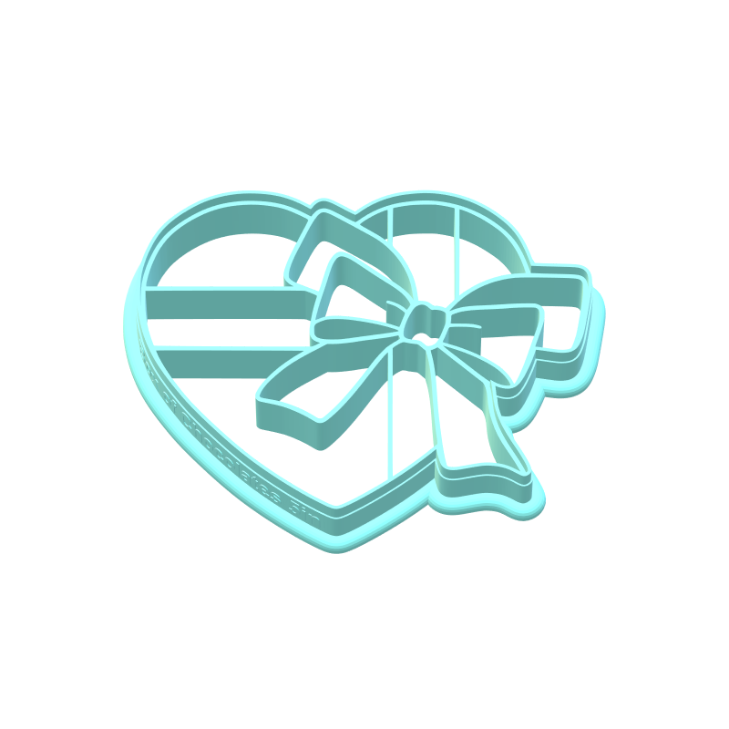 Heart Box of Chocolates Cookie Cutters | With Imprint Cutter Option