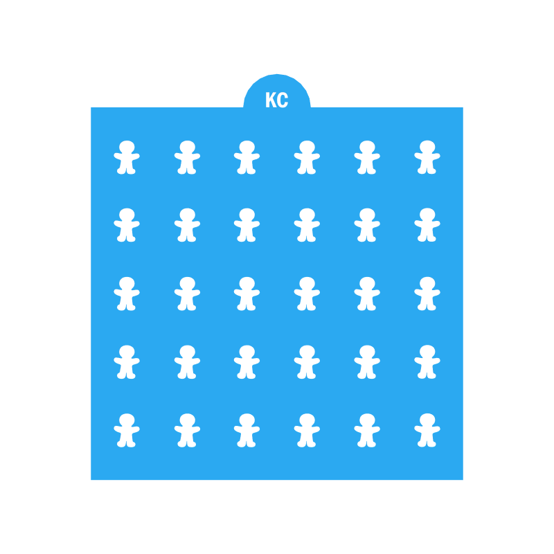 Gingerbread Man Sprinkles Stencil | Laser or 3D Printed, Decorating Stencils | Digital Download STL & SVG Files