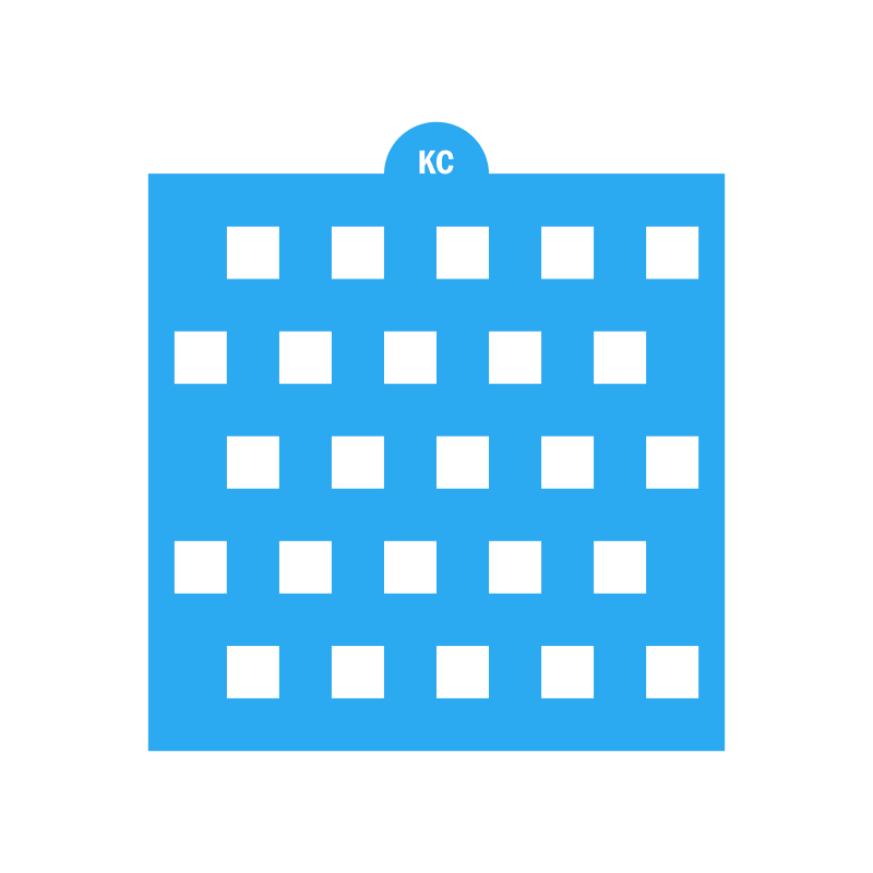 Square Sprinkles Stencil | Laser or 3D Printed, Decorating Stencils | Digital Download STL & SVG Files