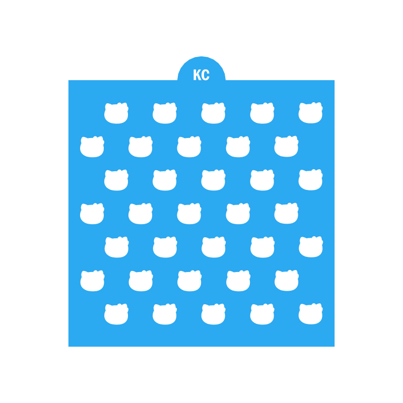 Kitty Stencil Sprinkles Stencil | 3D Printed, Cookie, Cake, & Cupcake, Decorating Stencils