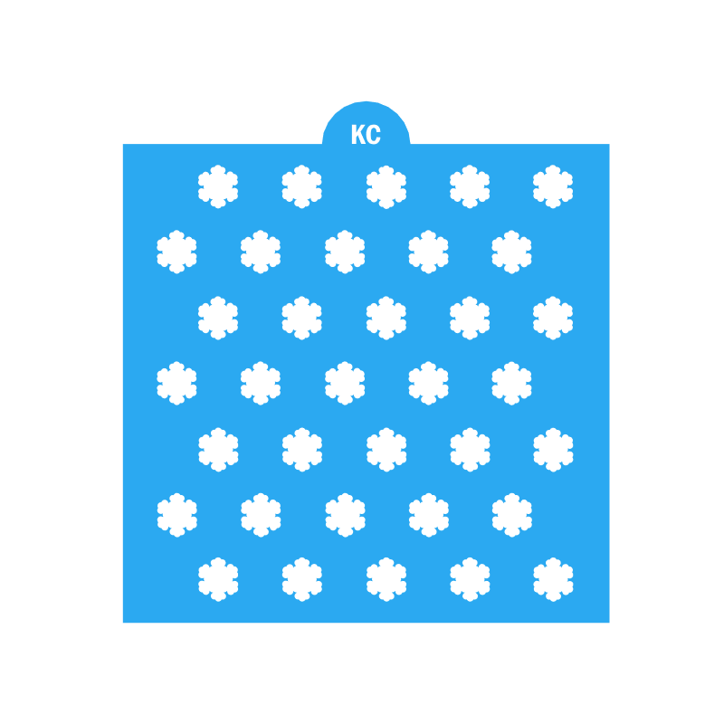 Snowflake Sprinkles Stencil | 3D Printed, Cookie, Cake, & Cupcake, Decorating Stencils