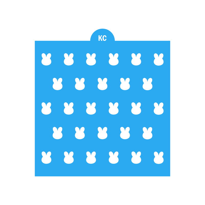 Bunny Sprinkles Stencil | Laser or 3D Printed, Decorating Stencils | Digital Download STL & SVG Files