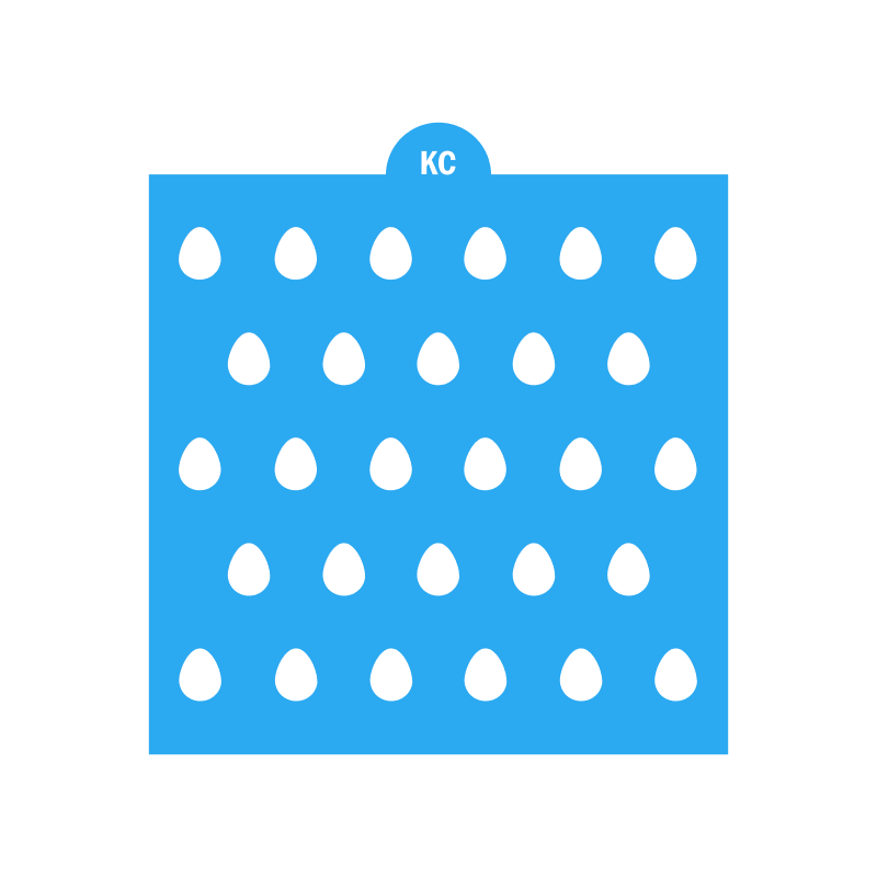 Easter Egg Sprinkles Stencil | Laser or 3D Printed, Decorating Stencils | Digital Download STL & SVG Files