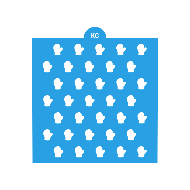 Mitten Stencil Sprinkles Stencil | 3D Printed, Cookie, Cake, & Cupcake, Decorating Stencils