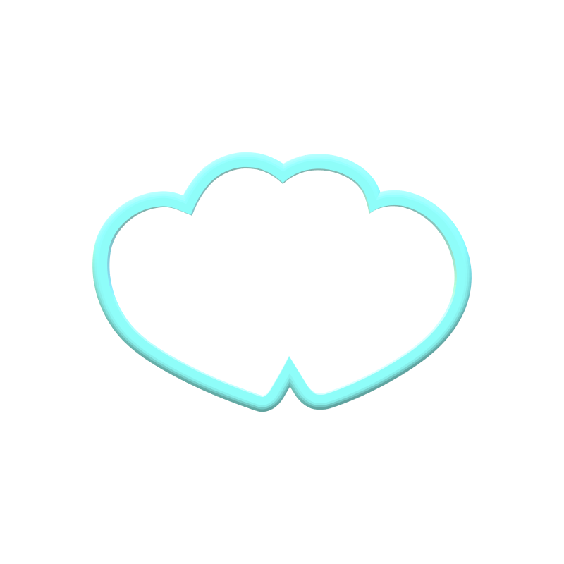 Double Hearts Cookie Cutters