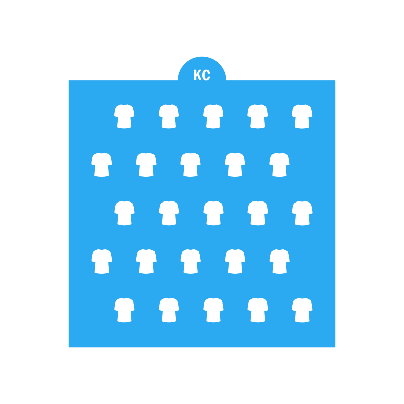 Football Jersey Sprinkles Stencil | 3D Printed, Cookie, Cake, & Cupcake, Decorating Stencils