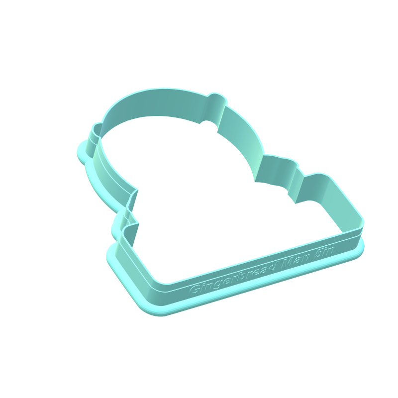 Gingerbread Man 2 Cookie Cutters | With personalized Text Box Option