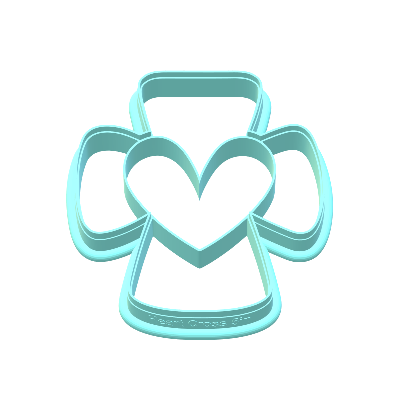 Chubby Heart Cross Cookie Cutters | Standard & Imprint Cutters Included | STL Files