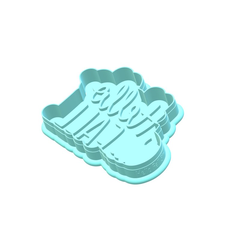 Hello Fall Cookie Cutter with Stamp Option
