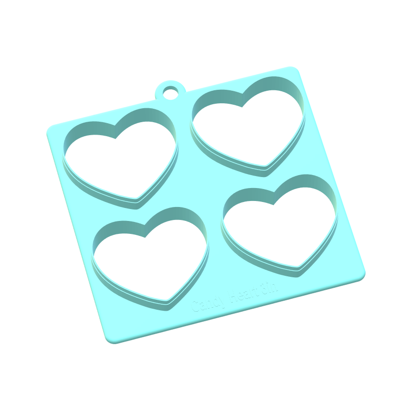 Candy Heart Cookie Cutters | 7-Single Cutters & 3-Multi Cutters Included | STL File