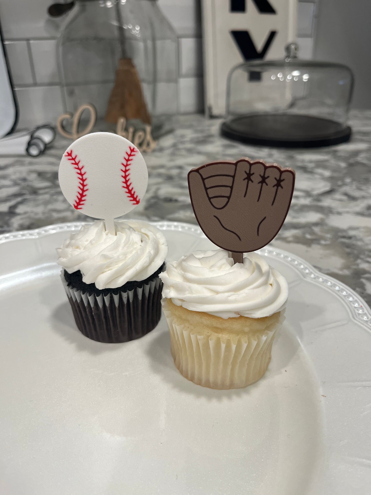 Baseball Cupcake Toppers