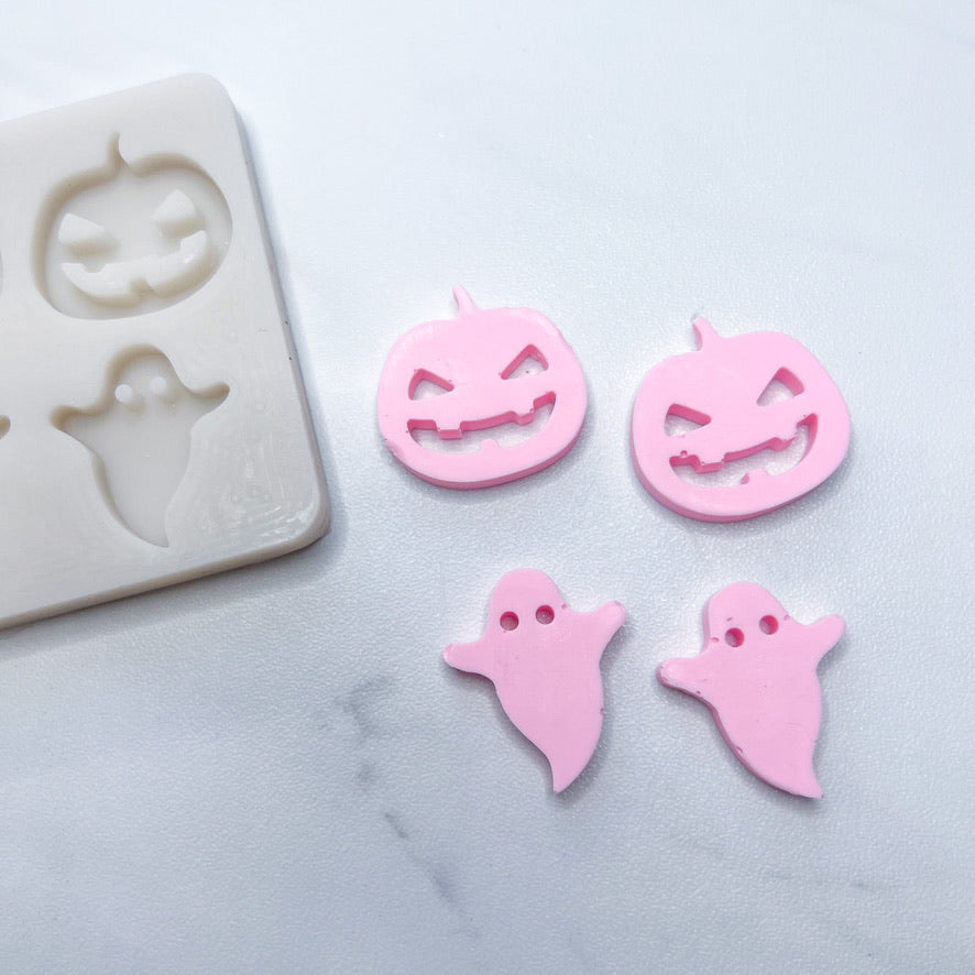 GHOST AND PUMPKIN QUAD MOLD