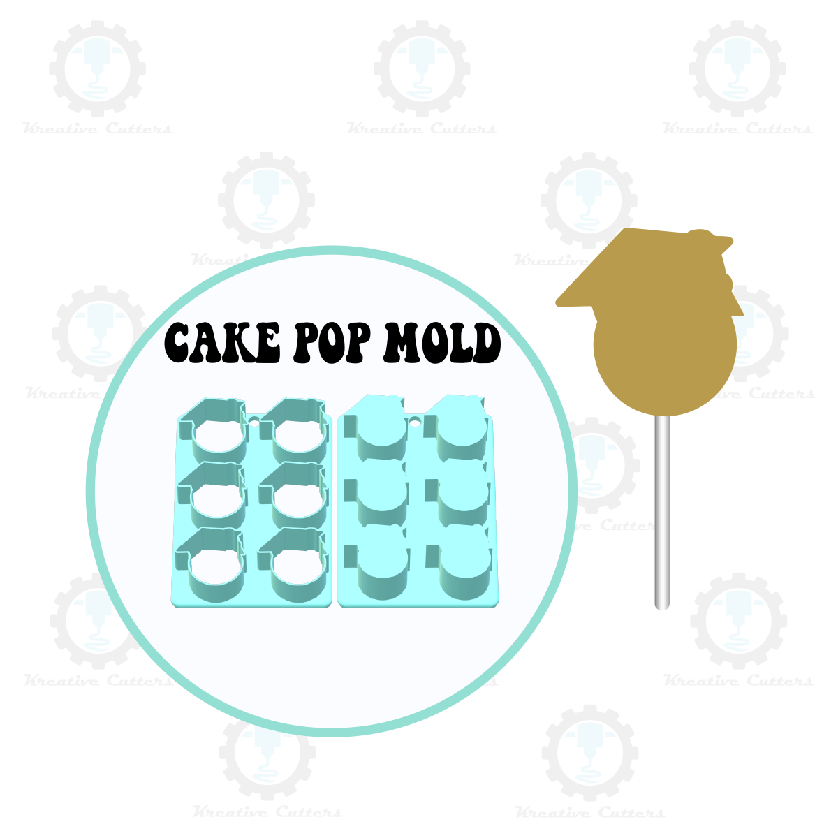 Graduation Emoji Cake Pop Mold | Single or Multi-popper