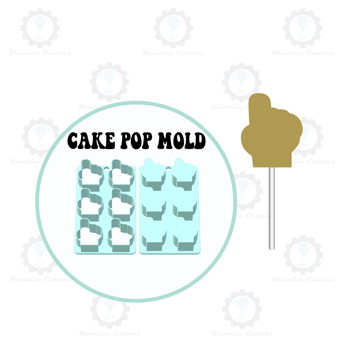 Foam Hand Cake Pop Mold | Deluxe Cutter, Popper