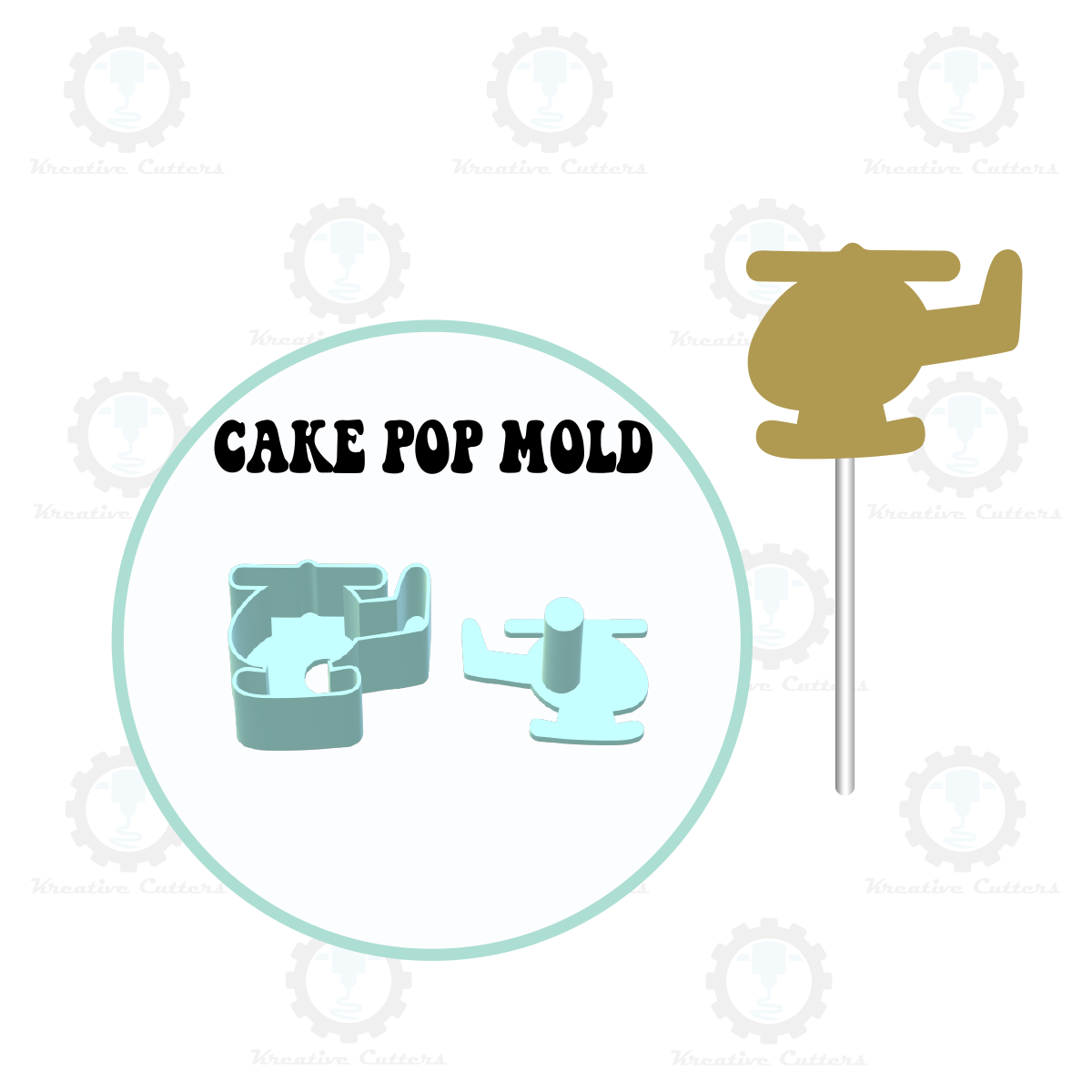 Helecopter Cake Pop Mold | 2.3in x 1.8in