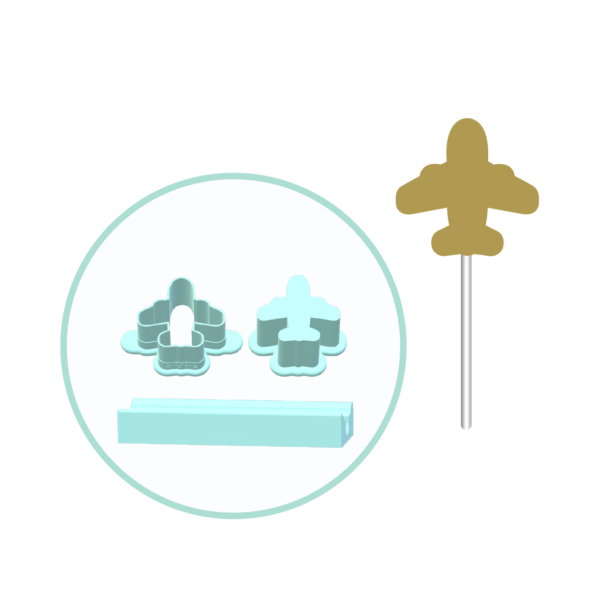 Airplane Cake Pop Mold | Deluxe Cutter, Popper, and Tray Option