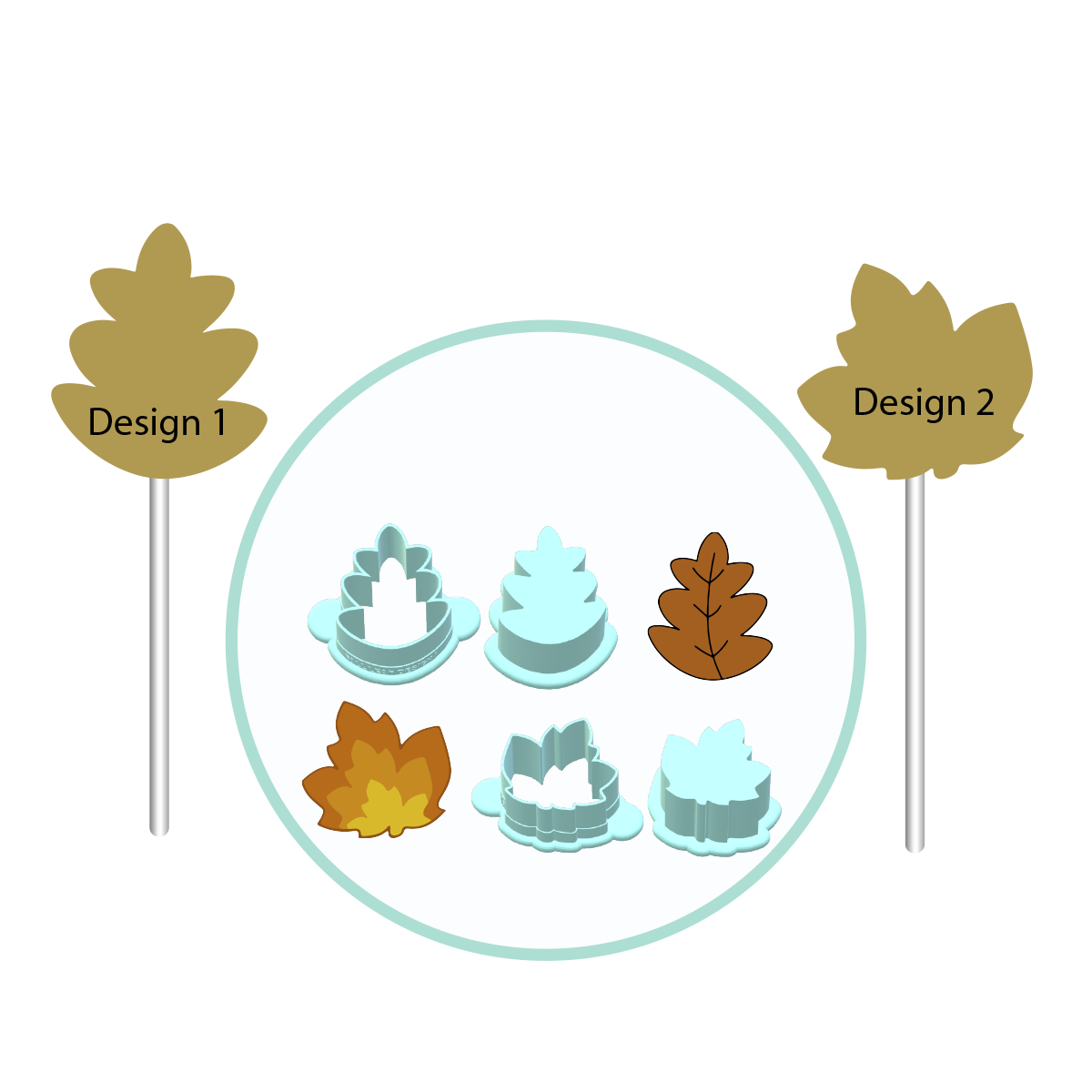 Fall Leaves Cake Pop Molds | Deluxe Cutter, Popper