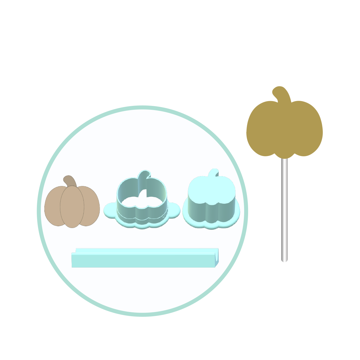 Fall Pumpkin Cake Pop Mold | Deluxe Cutter, Popper, and Tray Option